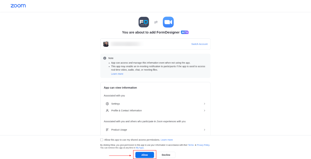 Інтеграція FormDesigner з Zoom 3